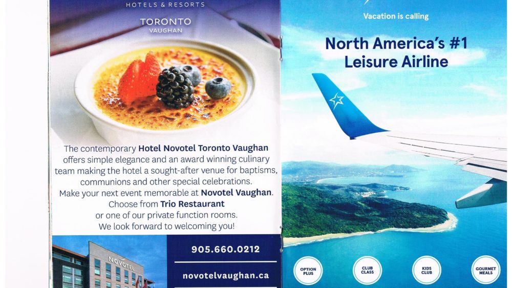 vaughan community guide Novotel Vaughan and Transat ad 2018